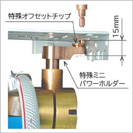 ミニパワーホルダーを使用した溶接実施例